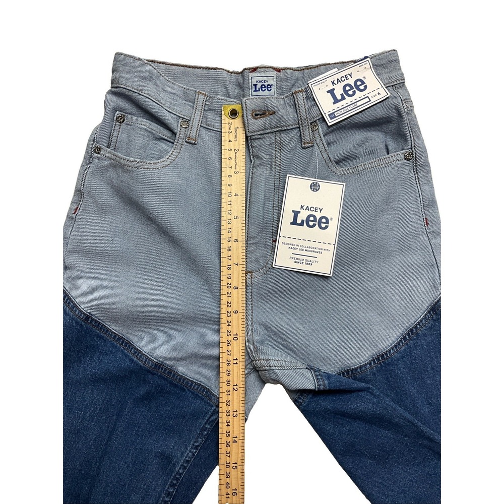 Lee Women’s Two-Tone Blue High-Waist Jeans - Picture 5 of 9